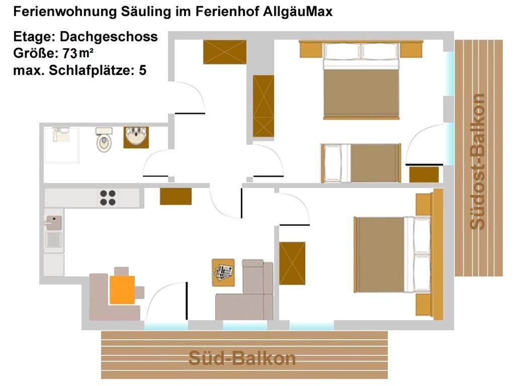 Füssen Ferienhof Allgaeumax חדר תמונה